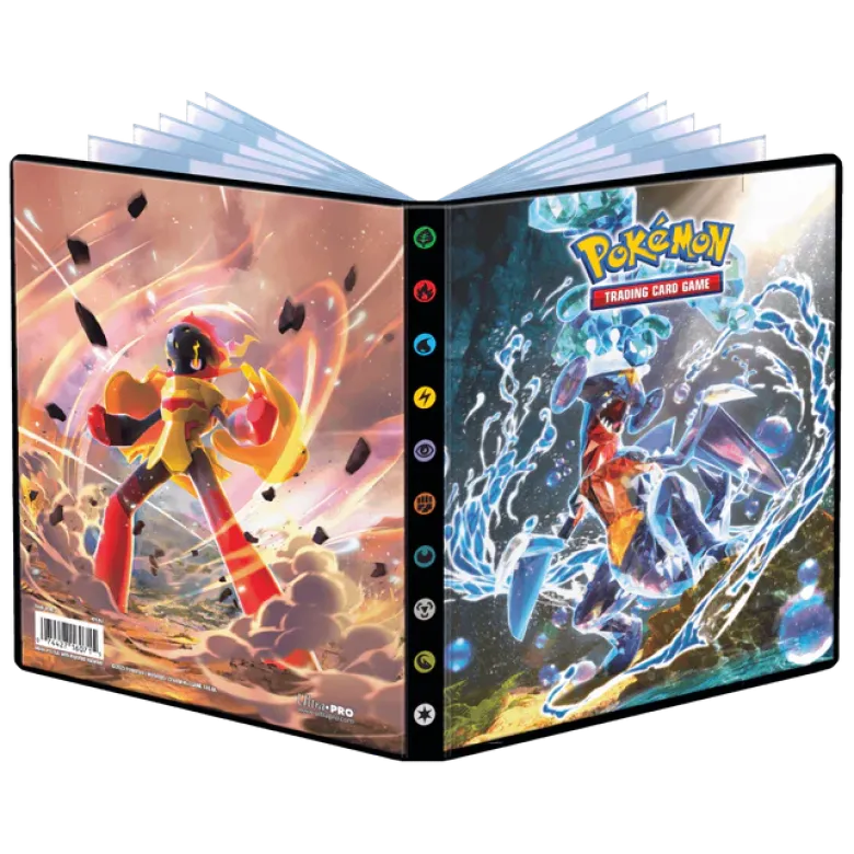 Scarlet and Violet Tera Type Garchomp and Armarouge 4-Pocket Portfolio for Pokémon