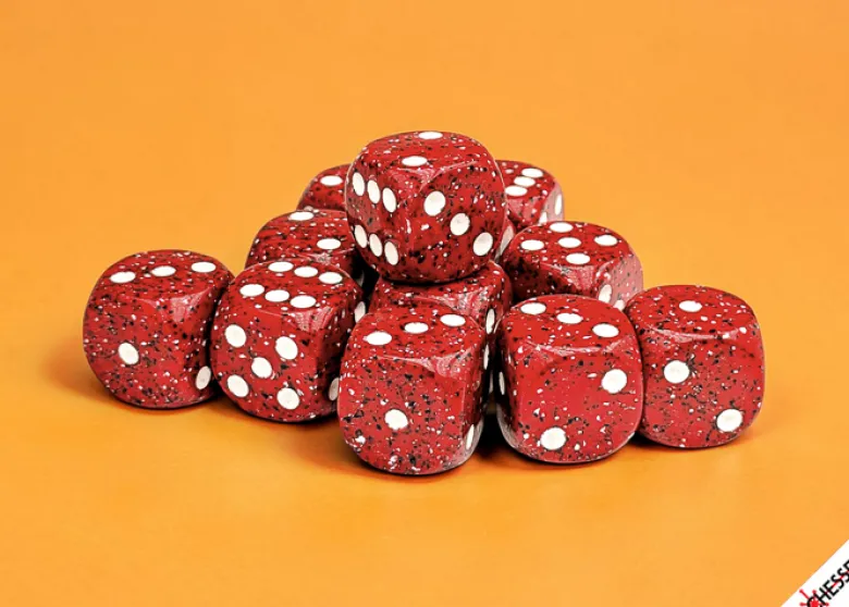 Speckled Lava Stone - zestaw kości k6 16mm (12 kości)