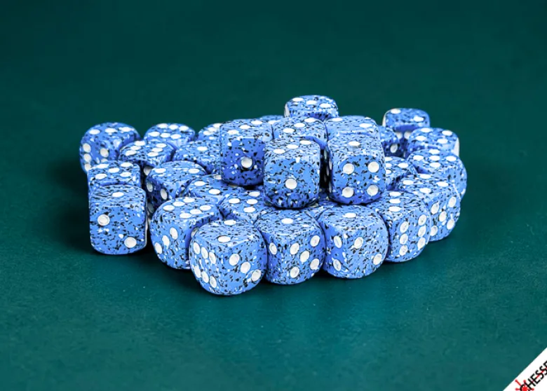 Speckled Ocean Stone - zestaw kości k6 12mm (36 kości)