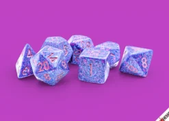 Speckled Purple Passion Polyhedral 7-Dice Set