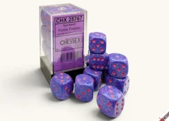 Speckled Purple Passion - zestaw kości k6 16mm (12 kości)