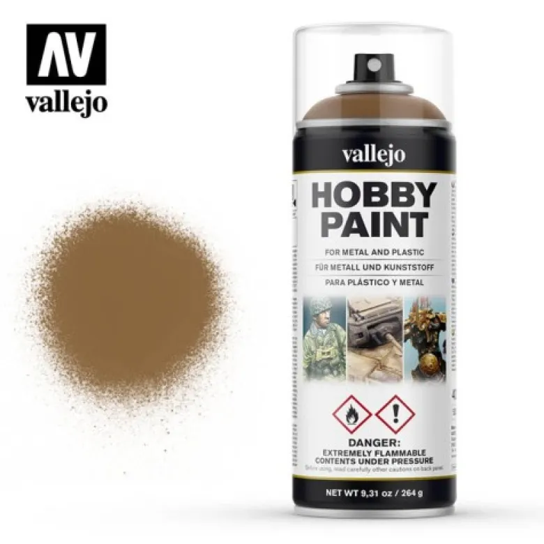 Vallejo Hobby Spray Paint - Leather Brown 28.014 400ml.