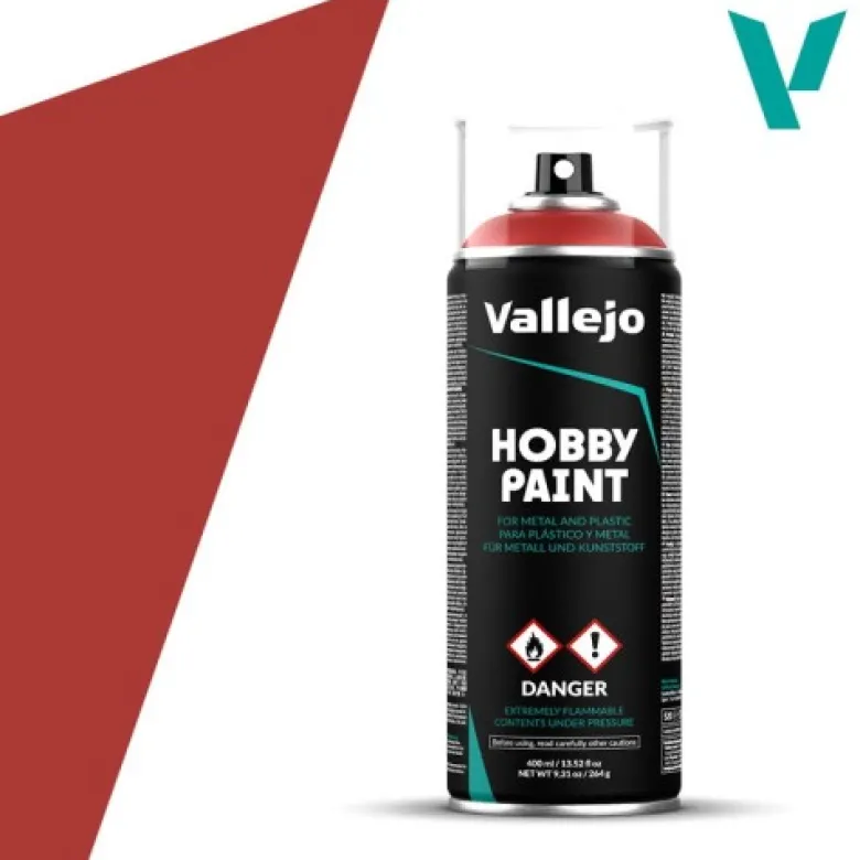 Vallejo Hobby Spray Paint - Scarlet Red 28.016 400ml.