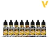 Vallejo Model Air - Metallic Colors Paint set 71.176 17ml.