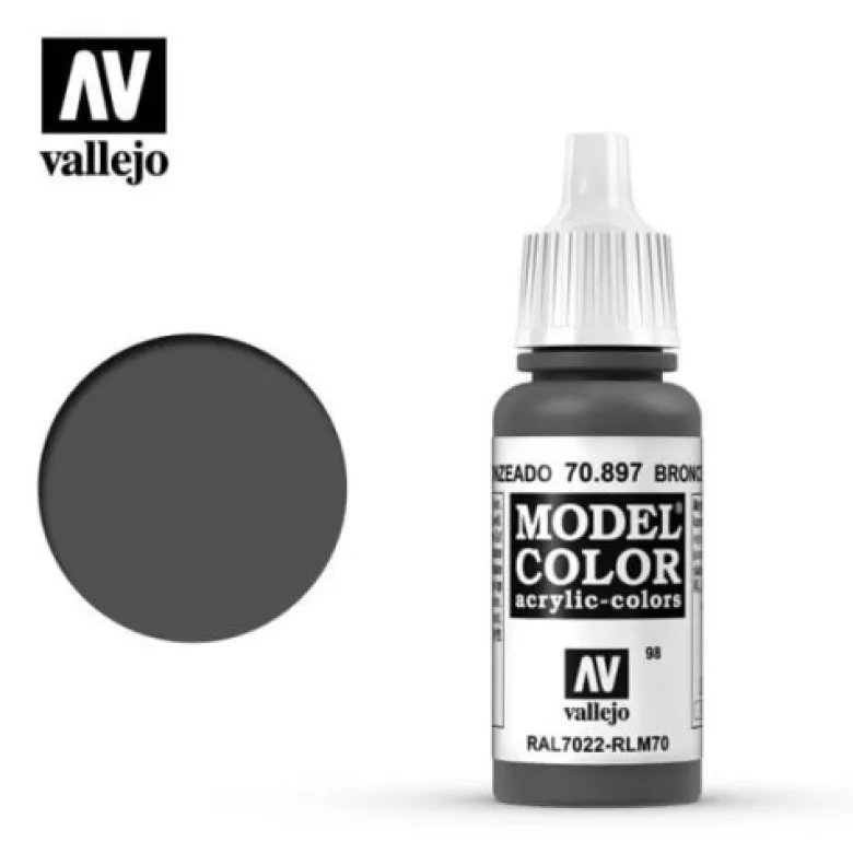 Vallejo Model Color Bronze Green (098) 70.897 17ml