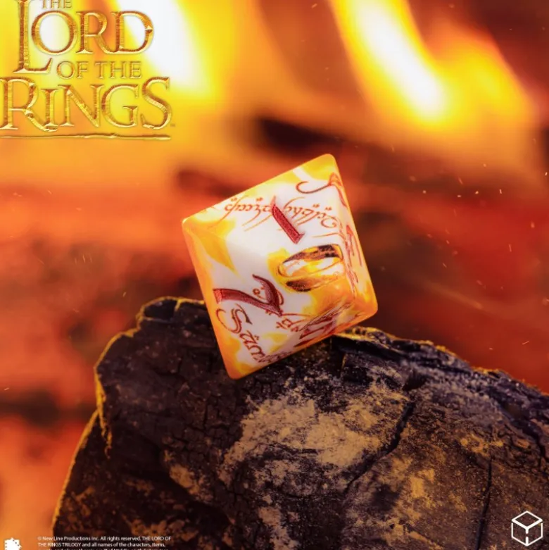 Władca Pierścieni. Zestaw Kości Full Art Dice®: Powiernicy Pierścienia - Whitefire Radiance