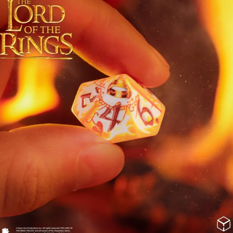 Władca Pierścieni. Zestaw Kości Full Art Dice®: Powiernicy Pierścienia - Whitefire Radiance