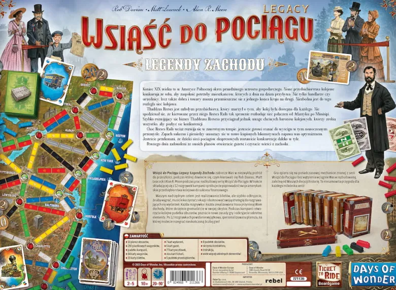 Wsiąść do Pociągu: Legacy - Legendy Zachodu + zestaw promocyjny Duże Miasta