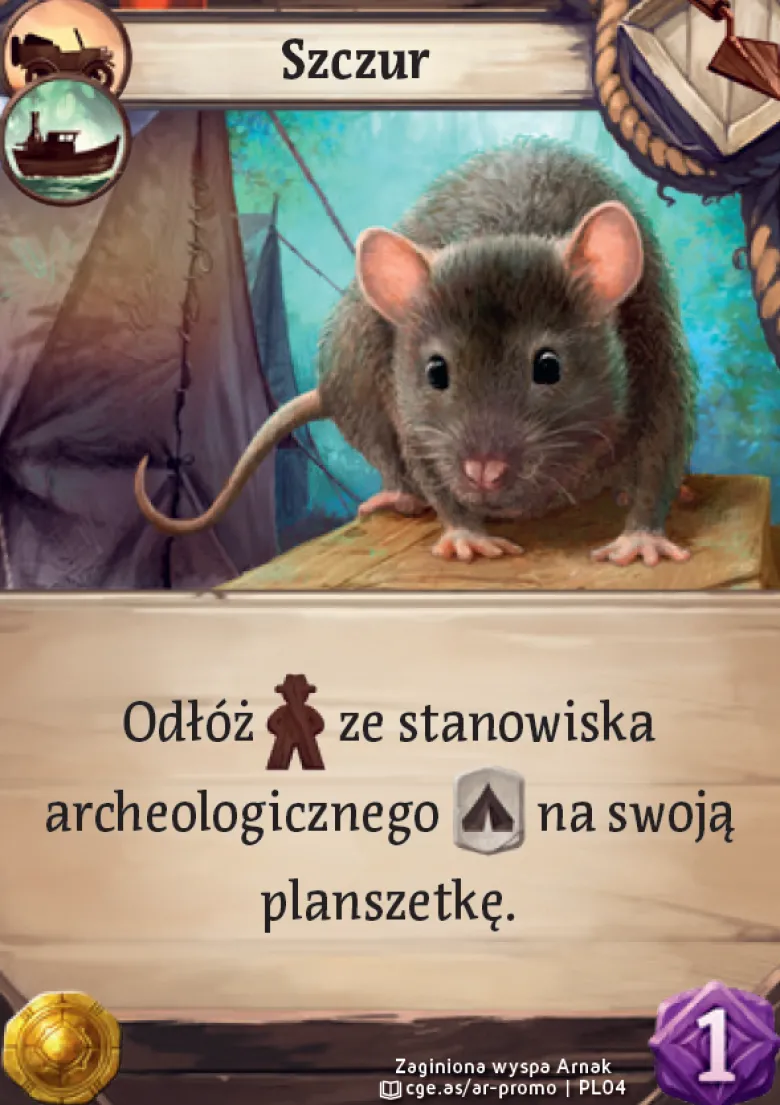 Zaginiona wyspa Arnak + karta Szczur
