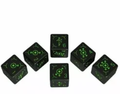 Zestaw Kości Ingress k6- czarno zielone